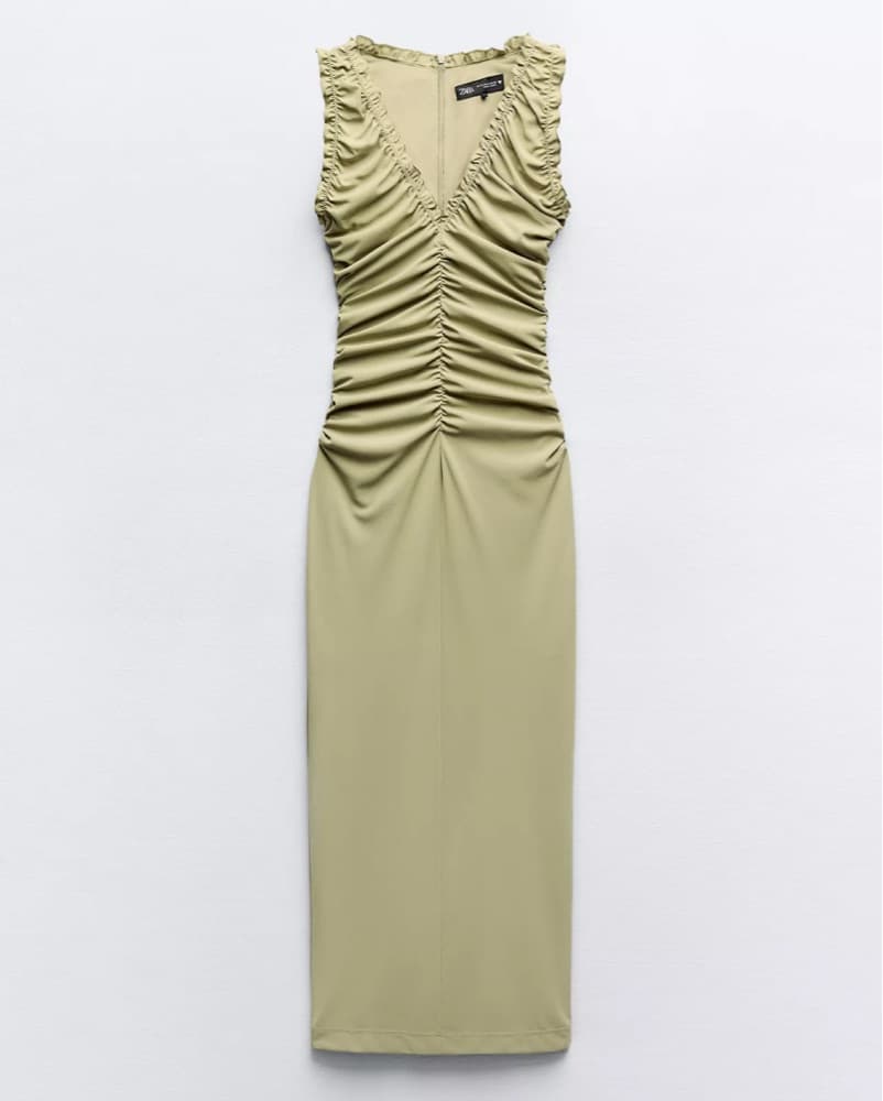 Zara Midi Dress w/ Ruffles - Image 2