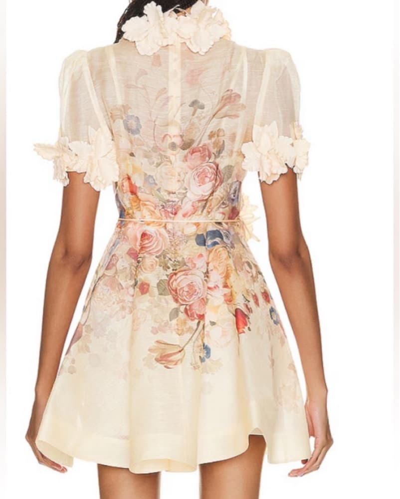 Enchanting Floral Mini Dress - Image 2