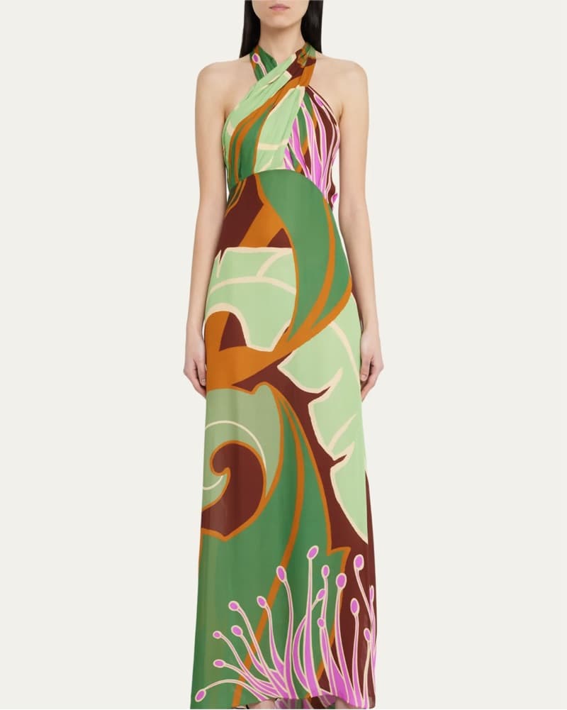 Johanna Ortiz Halter Silk Dress - Image 6