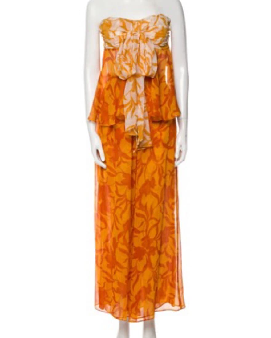 Printed Bow Accents Pant Set - Image 1