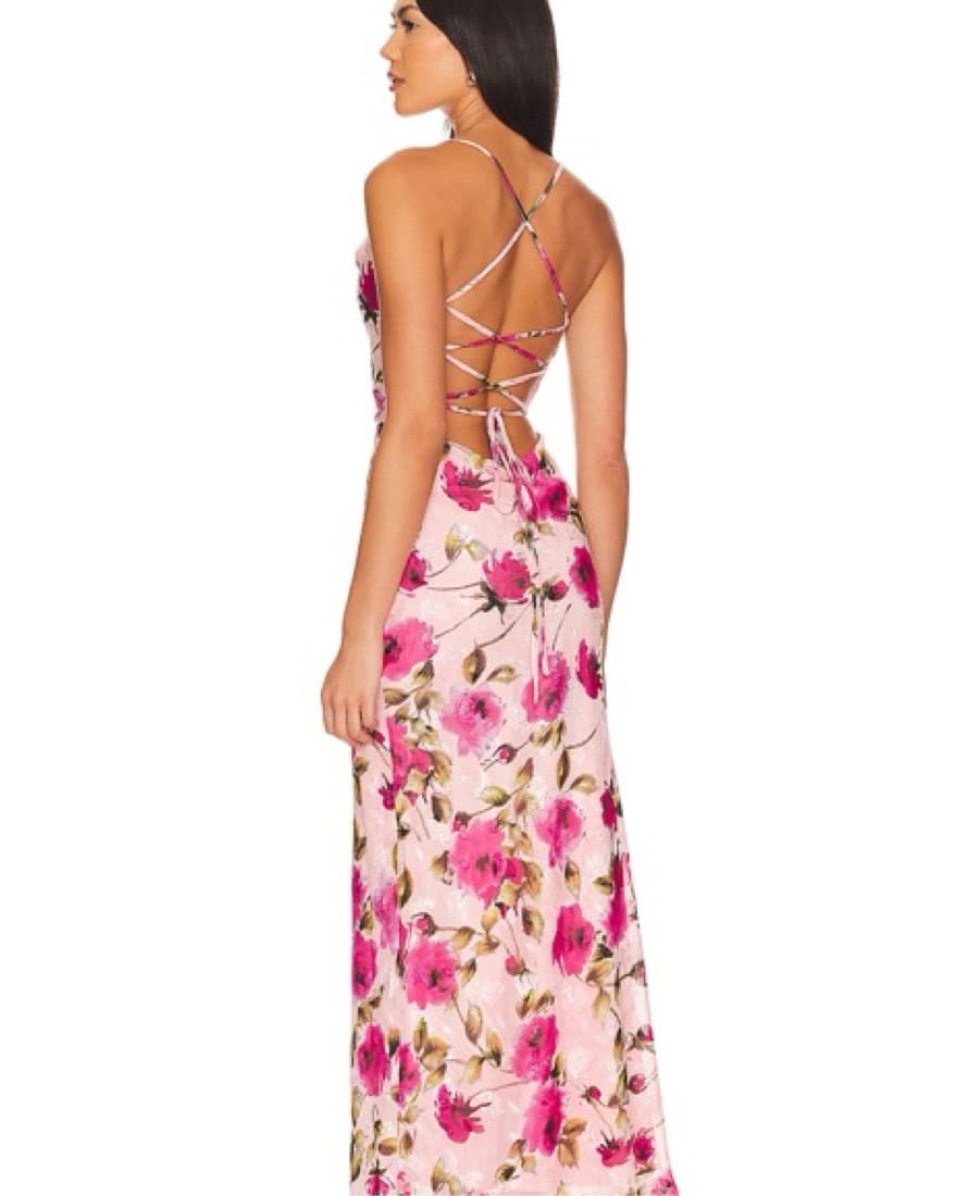 Haylo Maxi Dress In Pink Multi  - Image 3