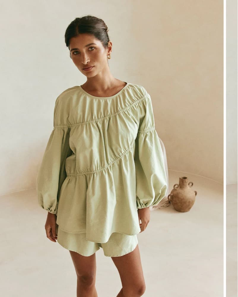 Sabo Mint Shorts Set - Image 1