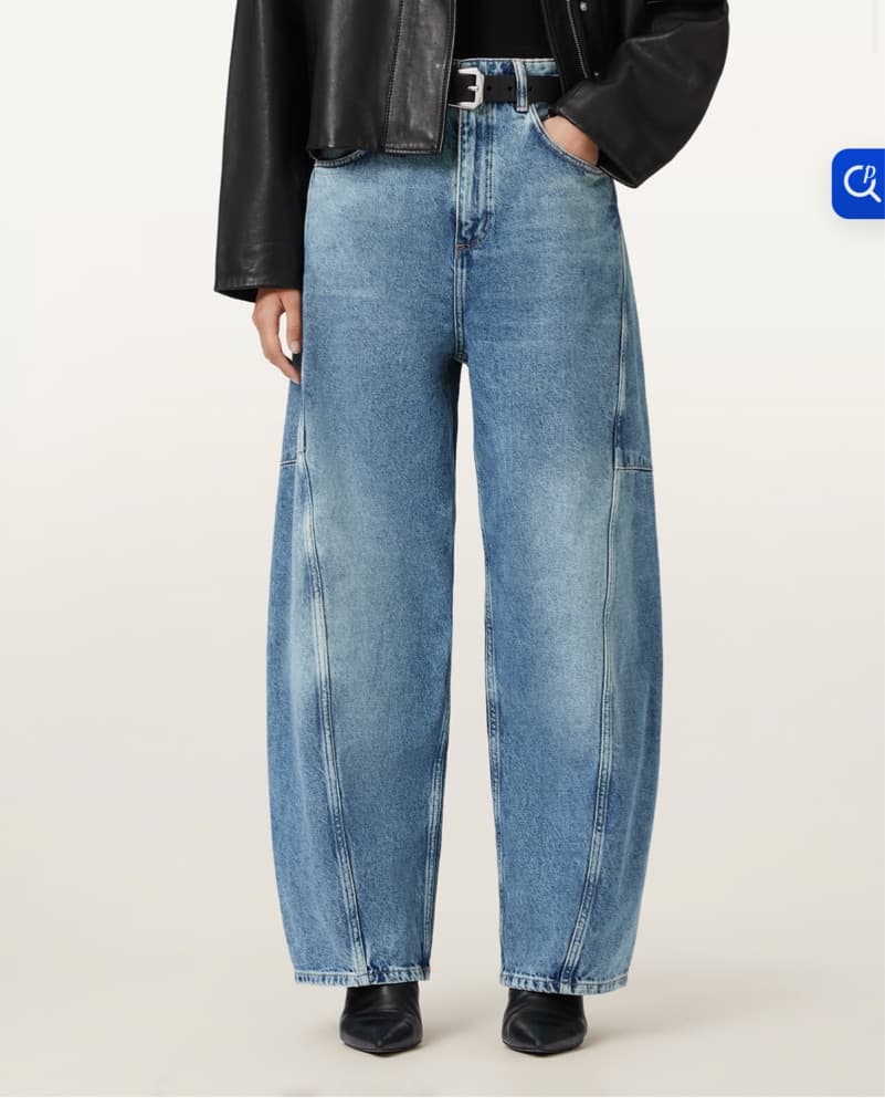 Oversized Denim Cargo Pants - Image 2
