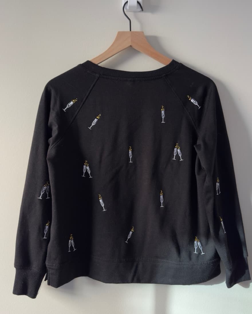 Champagne Flute Bubbles Sweatshirt  - Image 2