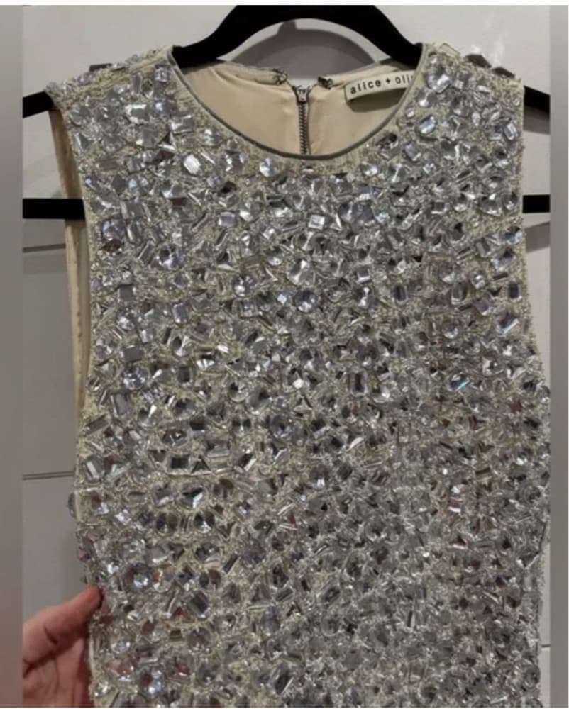 Shimmering Crystal Embellished Mini Dress - Image 5