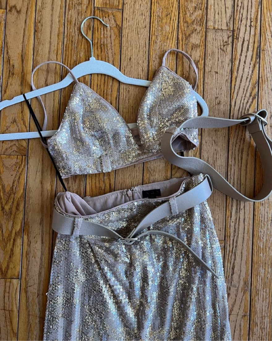 Jobelle Maxi Skirt Set In Taupe - Image 6