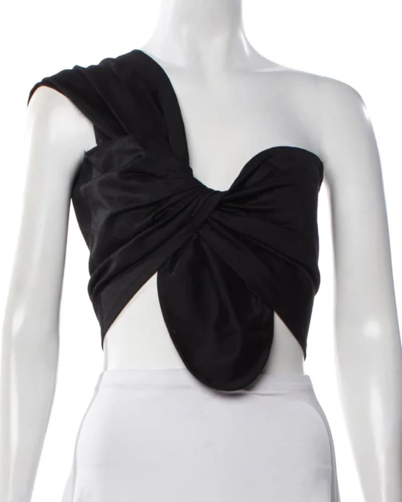 Asymmetrical Sleeveless Crop Top - Image 1