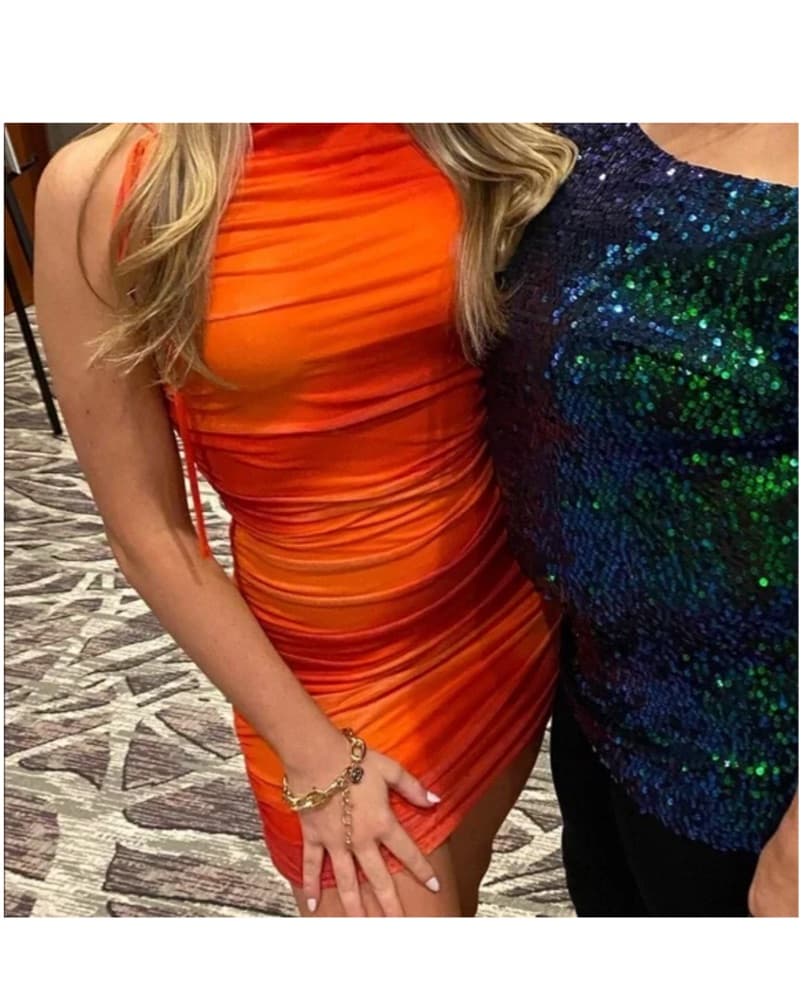 Camila Coelho Seri Mini In Orange TieDye - Image 5