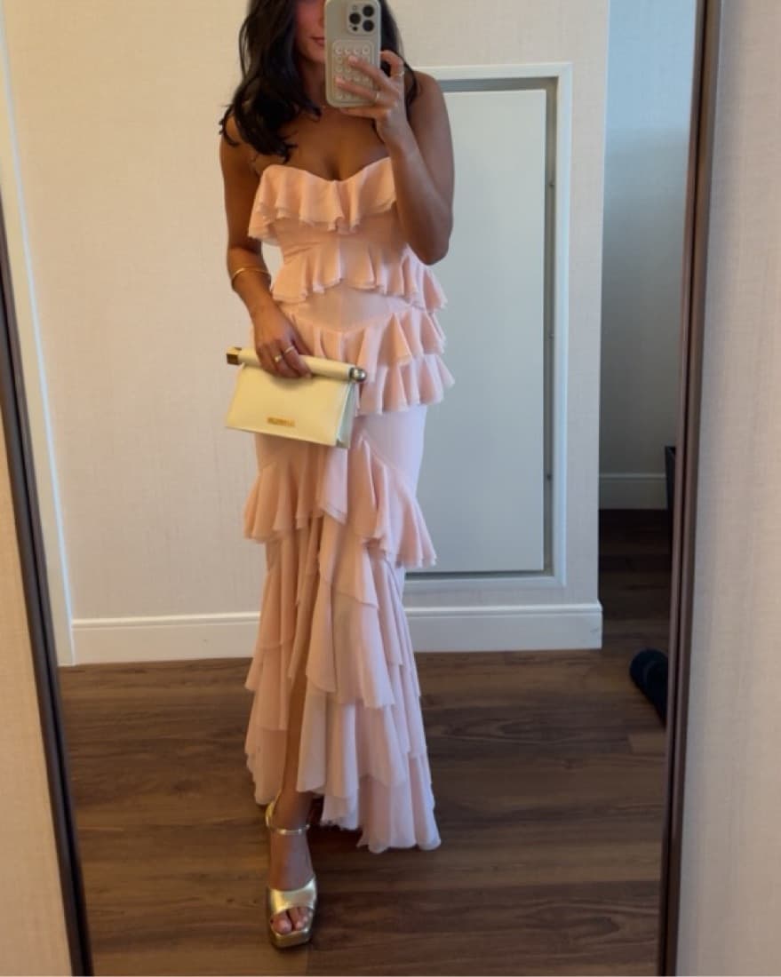Elegant Ruffle Goddess Maxi Dress - Image 4
