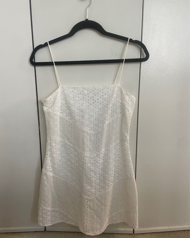 White Sabo Skirt Mini Dress - Image 1