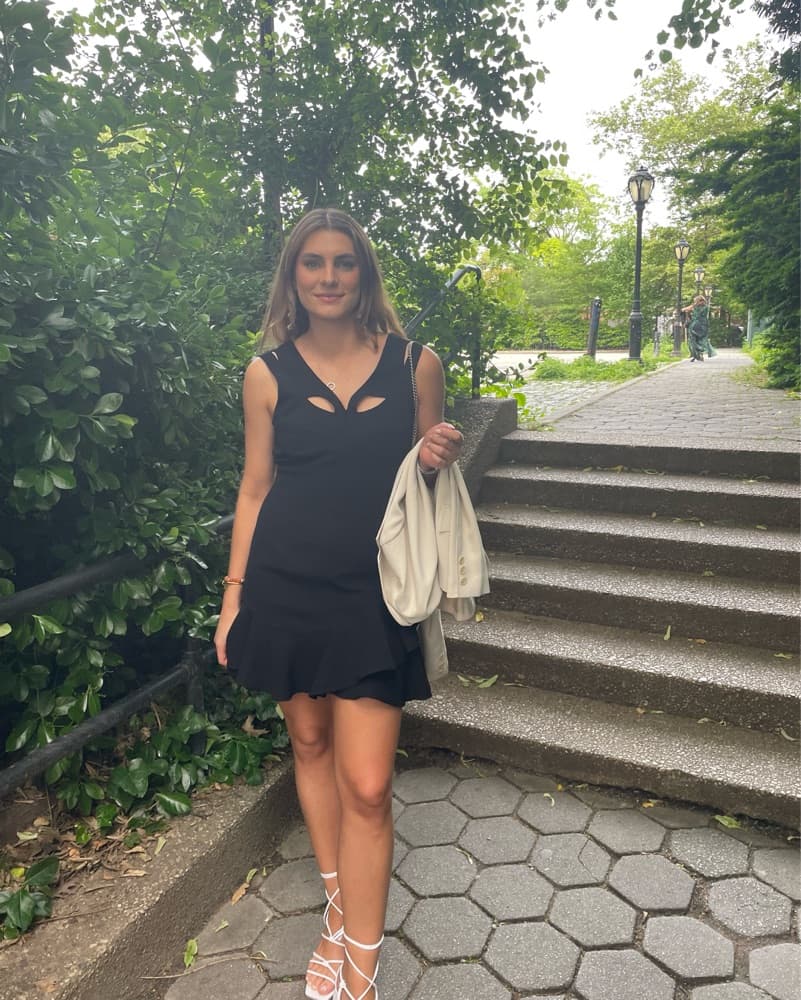 Sleek Black Mini Dress - Image 1