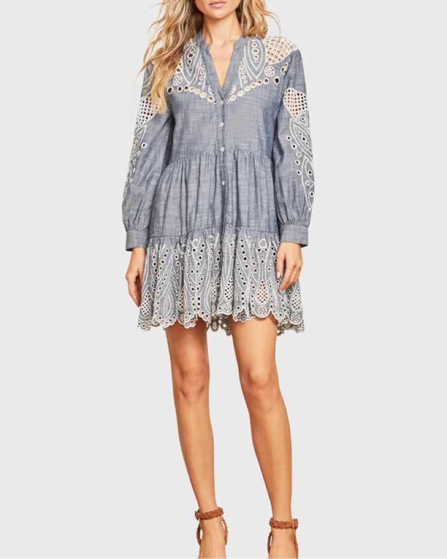 Veronica Beard Chambray Ariana Dress - Image 1