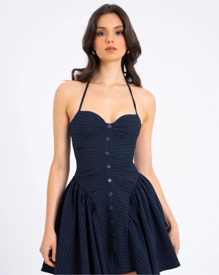 Miss Circle Halter Mini Dress  - Image 3