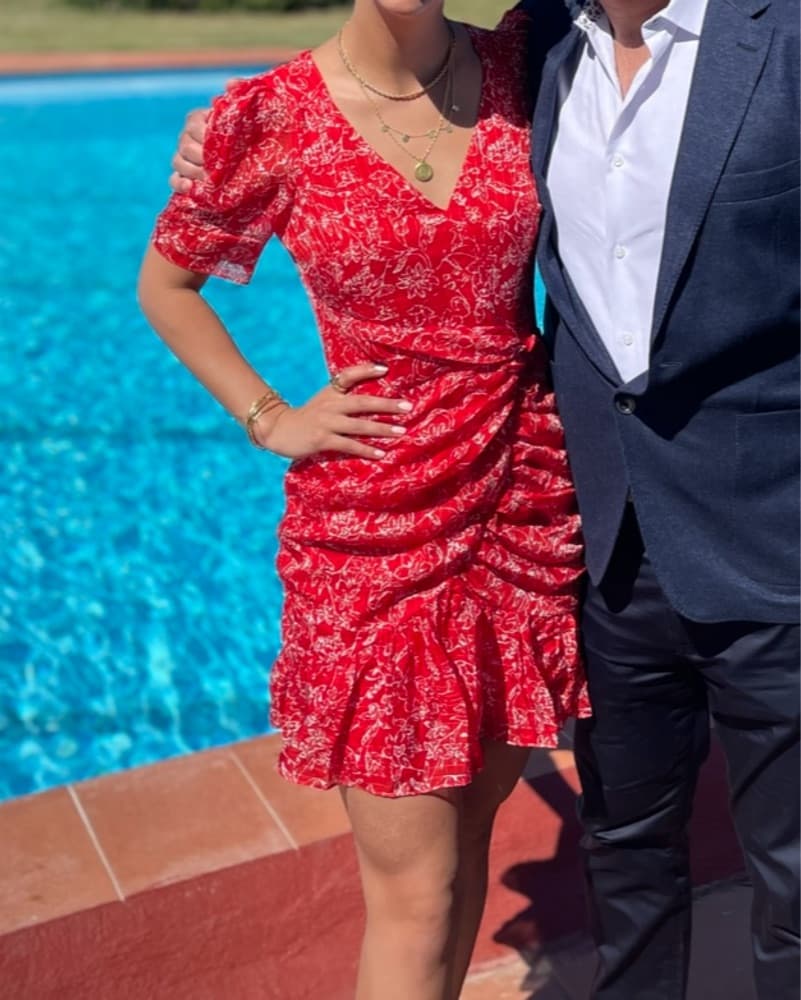 Parker Krislyn Red Printed Dress - Image 1