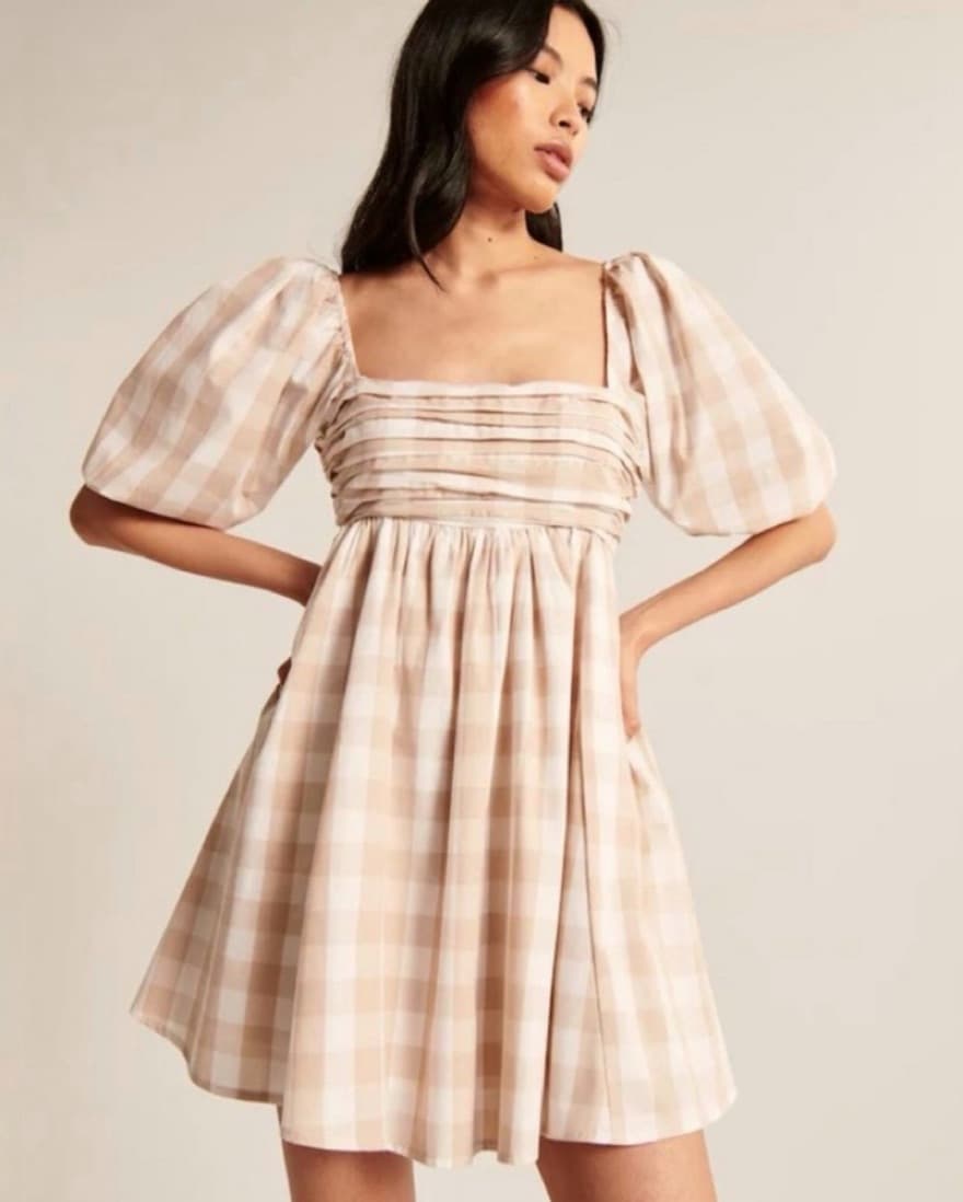Abercrombie Puff Sleeve Mini Dress - Image 1