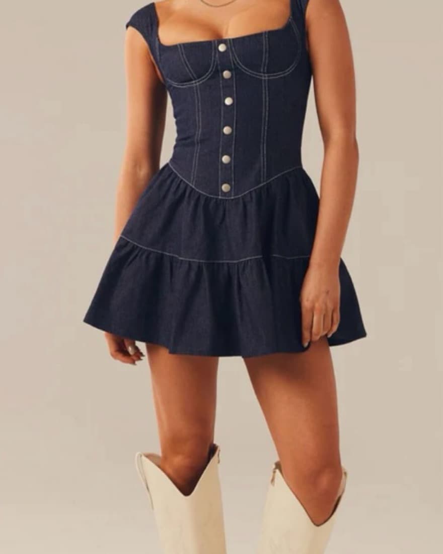 Peppermayo Denim Corset Dress  - Image 1