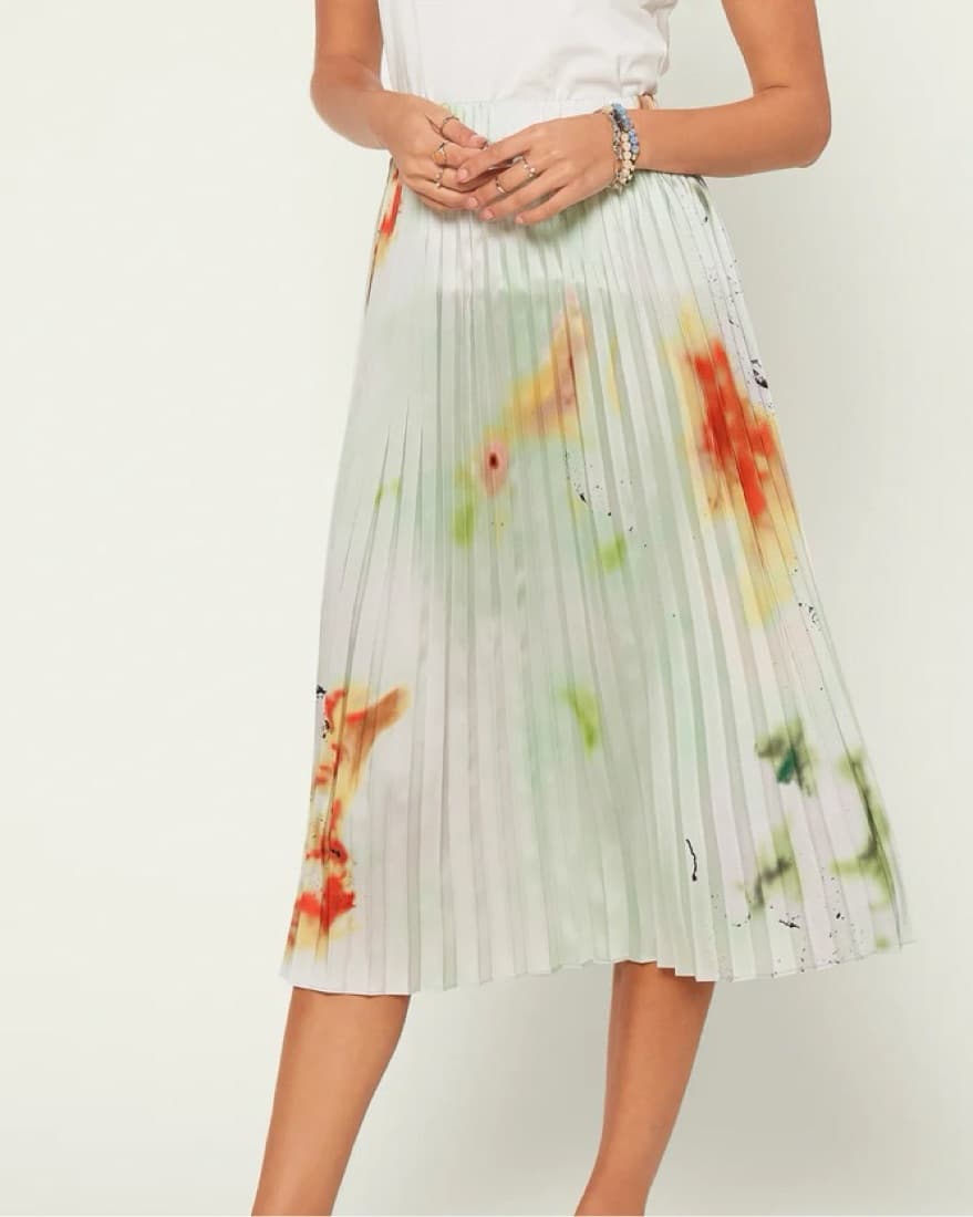 Pleated Multicolor Skirt - Image 1