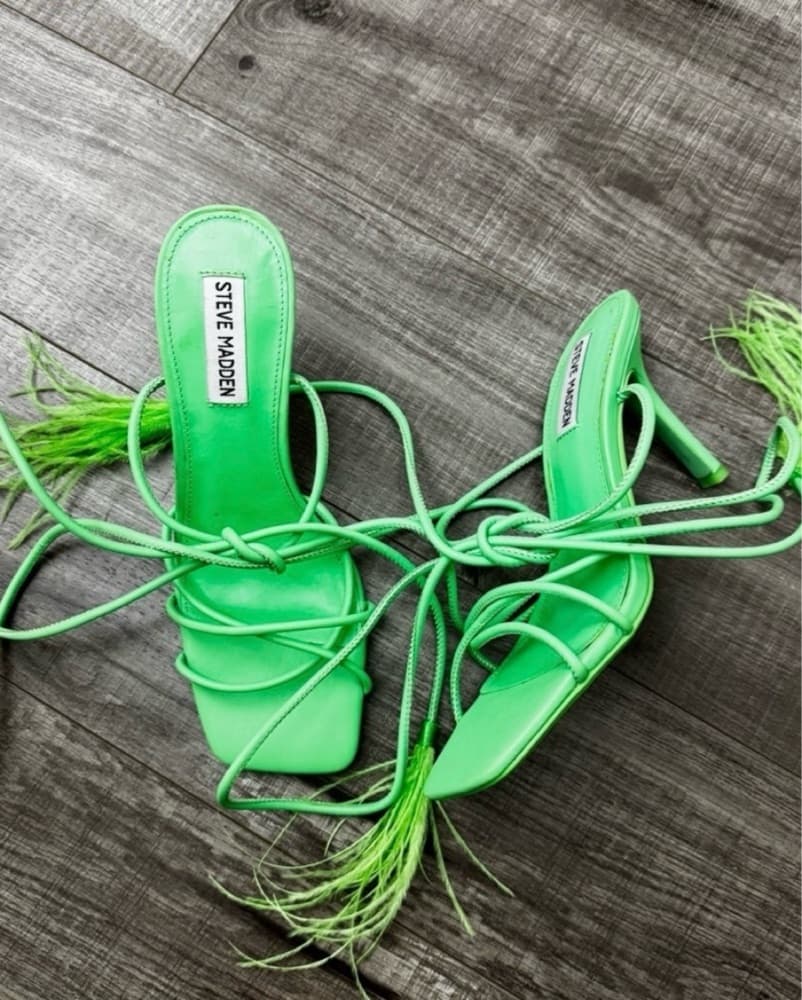 Steve Madden Lime Lace-Up Sandals - Image 2
