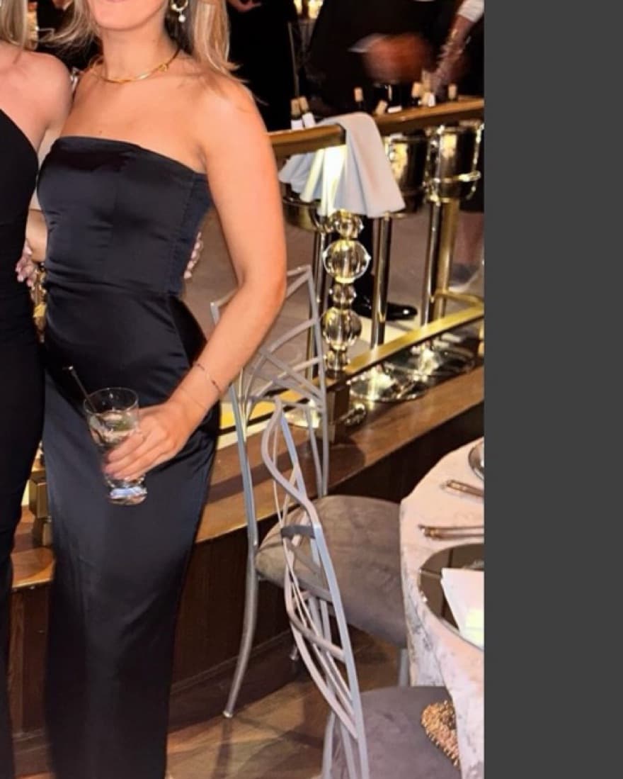 Black Strapless Cocktail Dress - Image 5