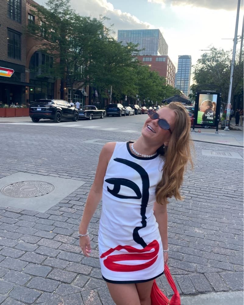 Alice + Olivia Graphic Mini Dress  - Image 1