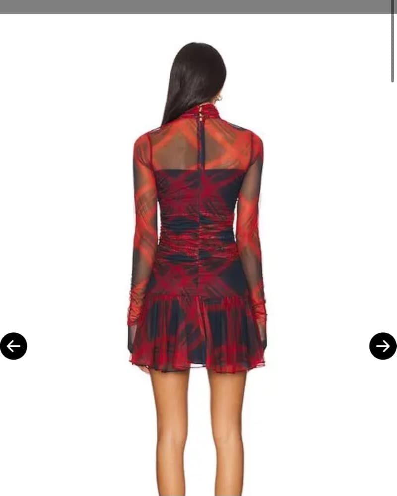Amanda Uprichard Plaid Mini Dress S - Image 1
