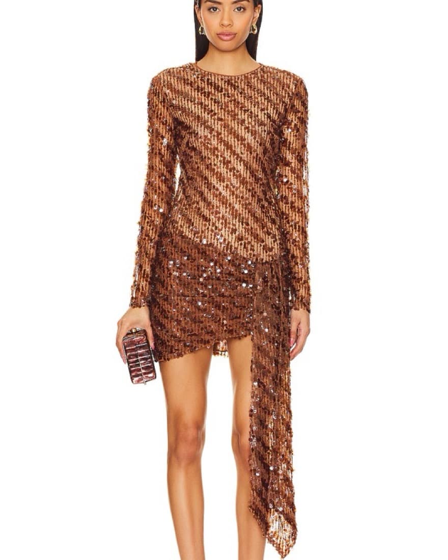 Brown Sequin Camila Coelho Dress - Image 1