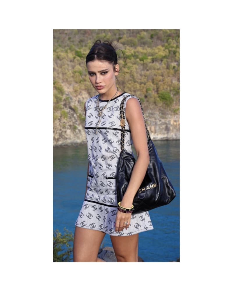 Chanel Denim CC Mini Dress - Image 3