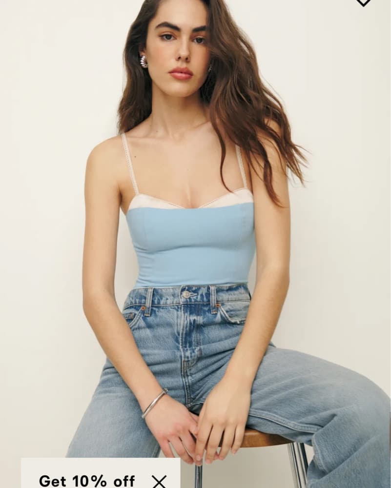 Blue and white top Reformation  - Image 1
