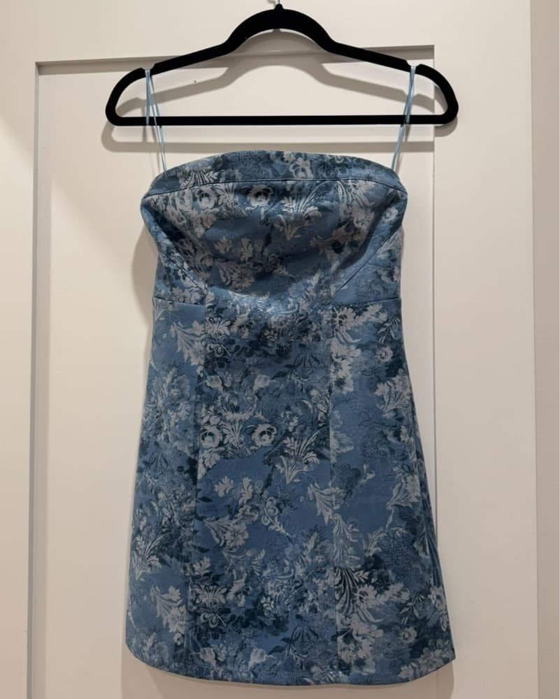 Urban Outfitters - Blue Strapless Dress - Image 1