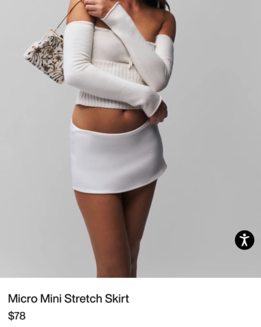 Guizio White Mini Skirt  - Image 1