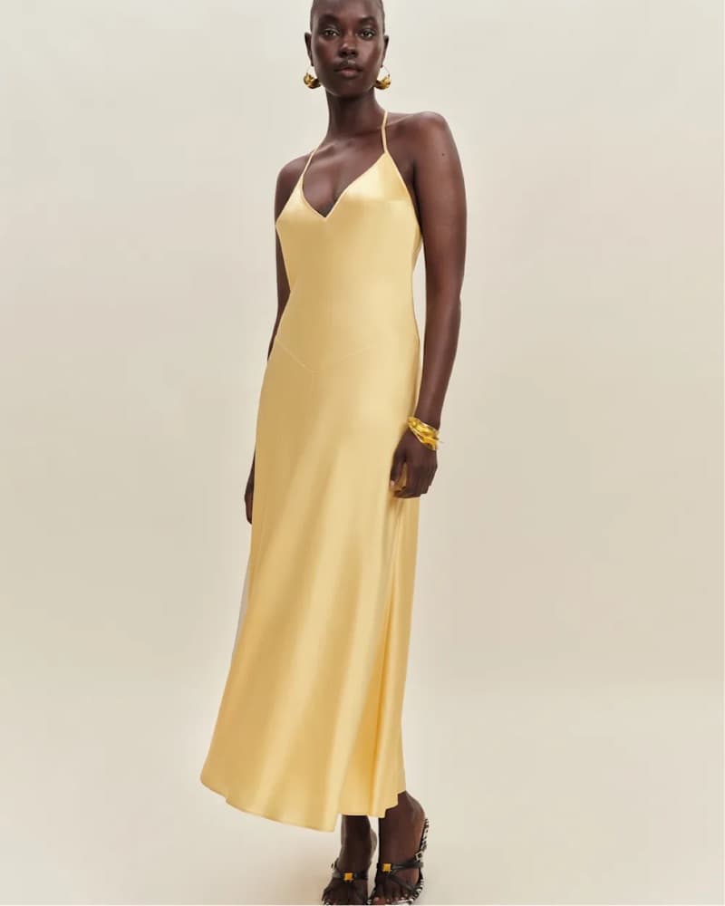 Butter Yellow Reformation Nari Dress - Image 4