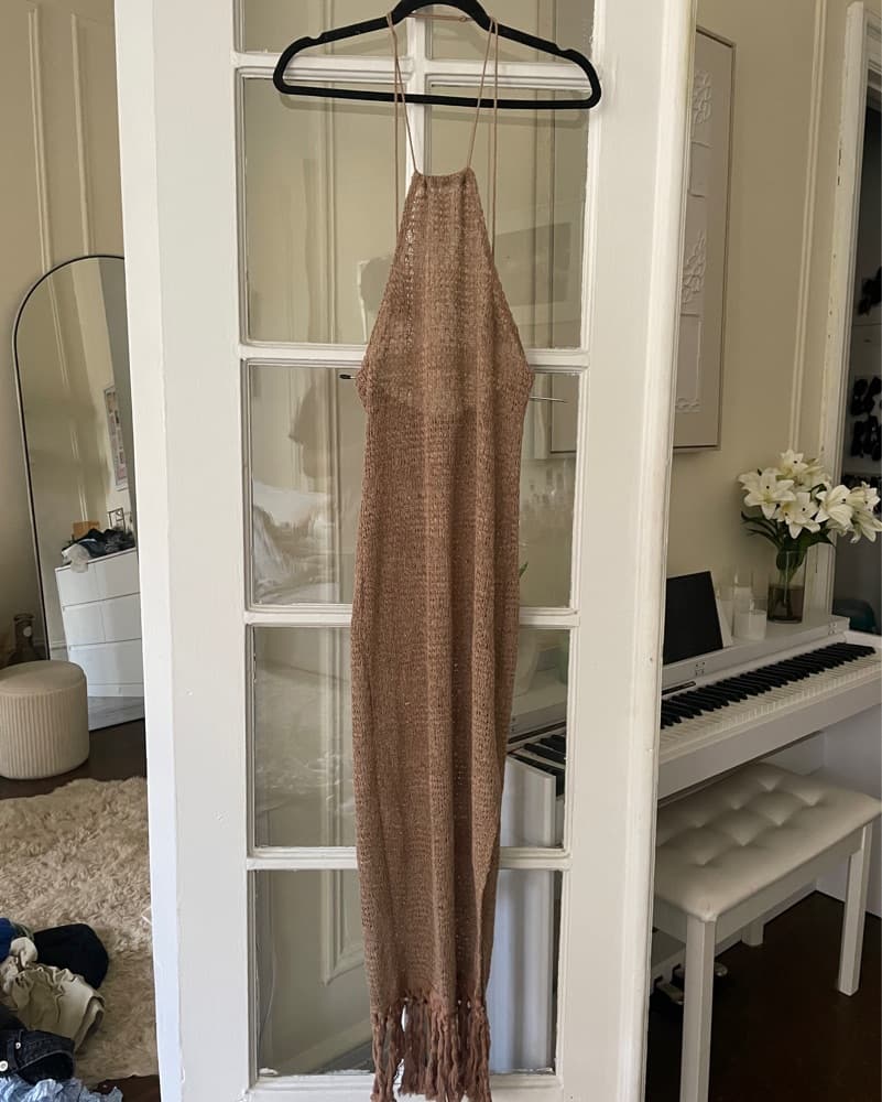 Bohemian Crochet Maxi Dress - Image 6