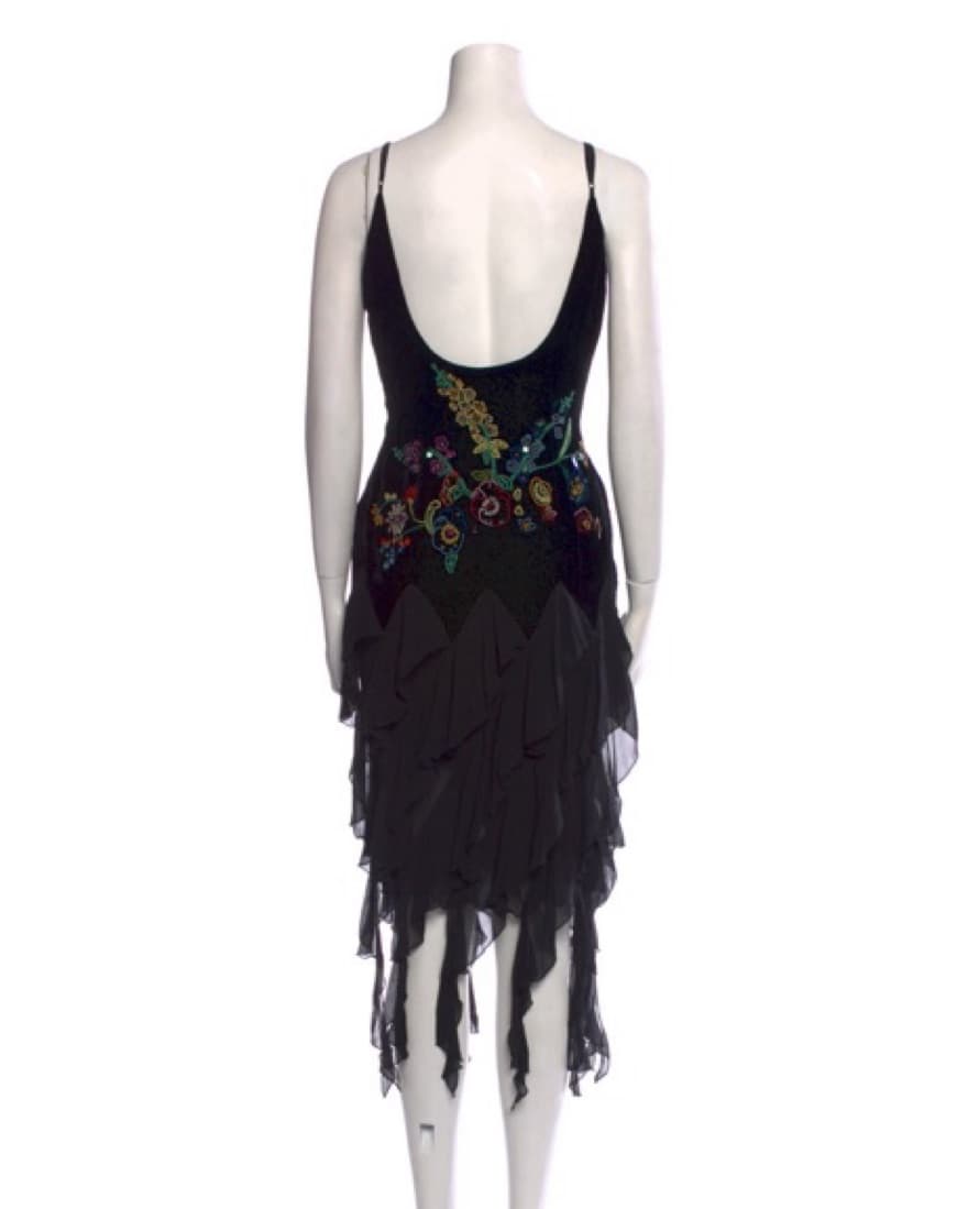 Sue Wong Silk Embroidered Dress - Image 3