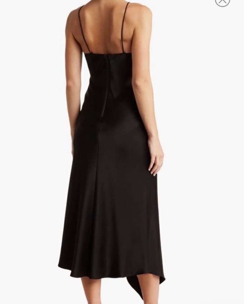 Harmony Twist Asymmetric Midi Dress - Image 2