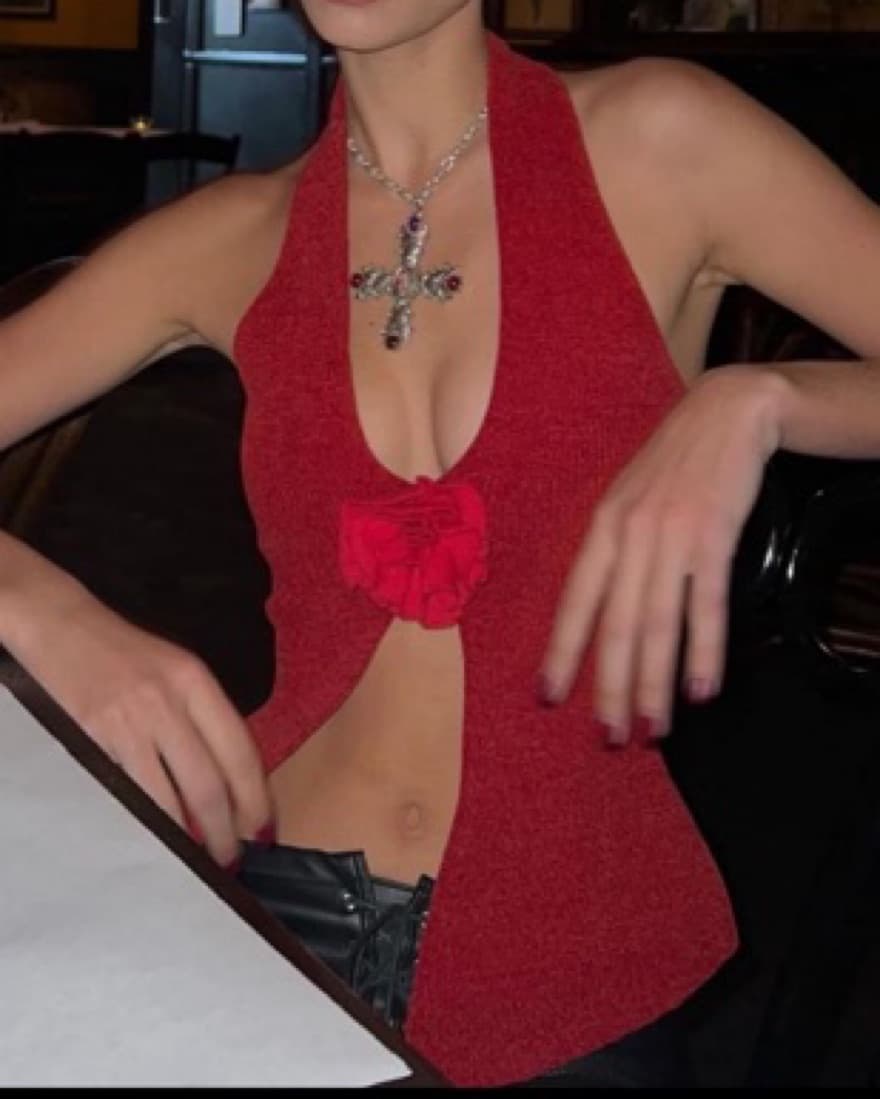 With Jean Red Top - Image 1