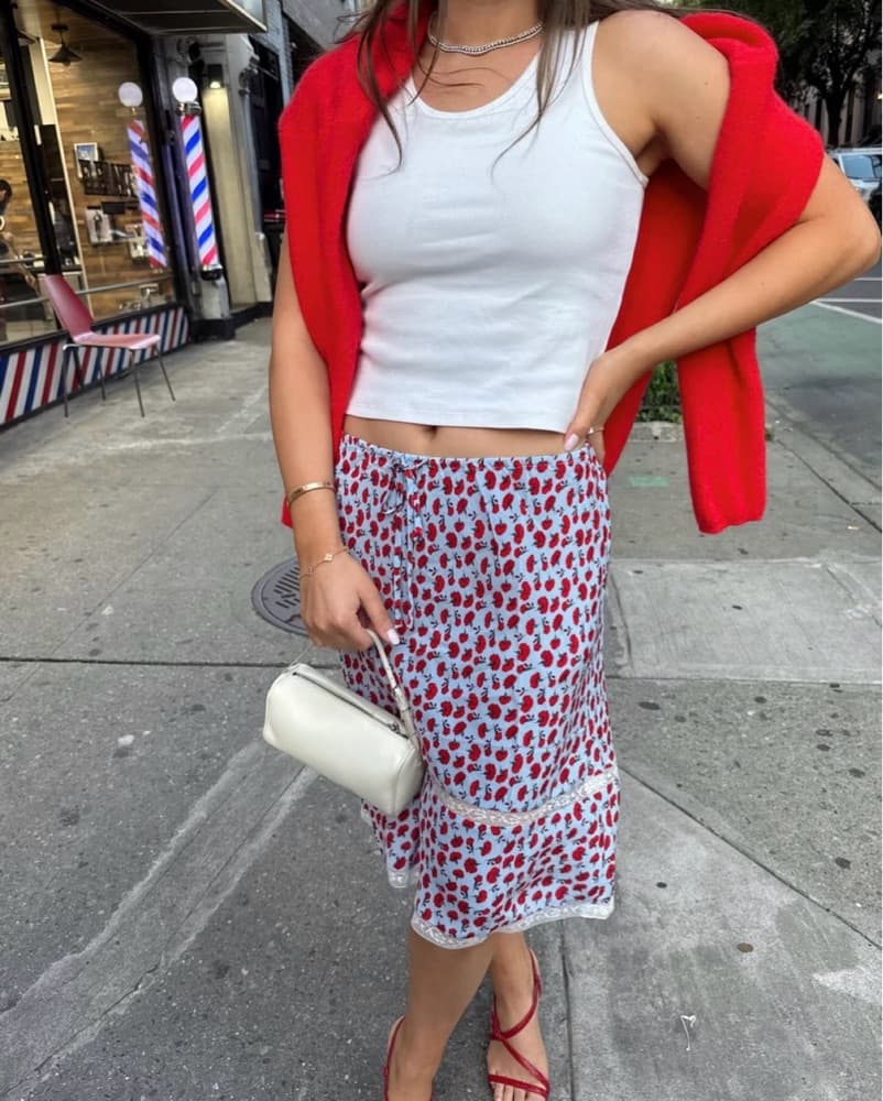 JCREW Floral lace skirt - Image 1