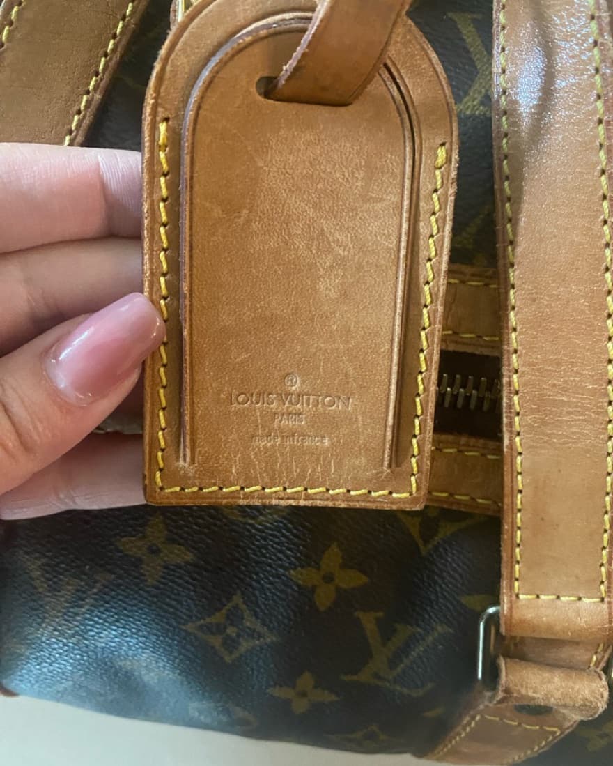 Louis Vuitton KEEPALL LEATHER TRAVEL BAG - Image 4