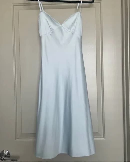 Aritzia Sunday Best Satin Midi Dress - Image 1