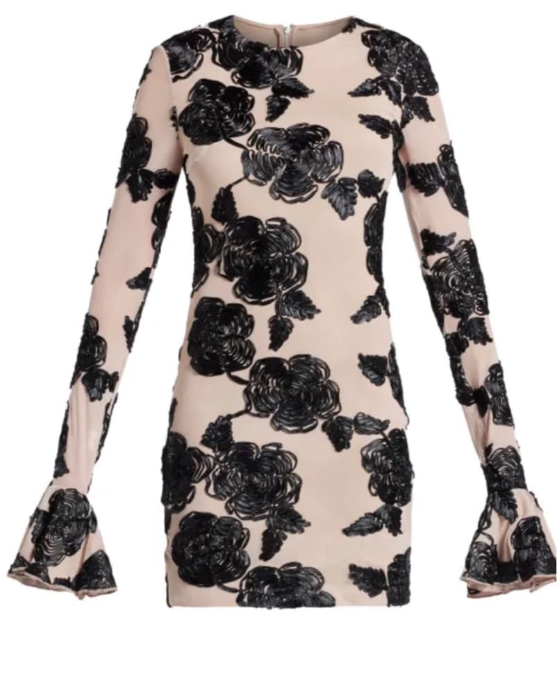 Rotate Flower Mesh Mini Dress - Image 2