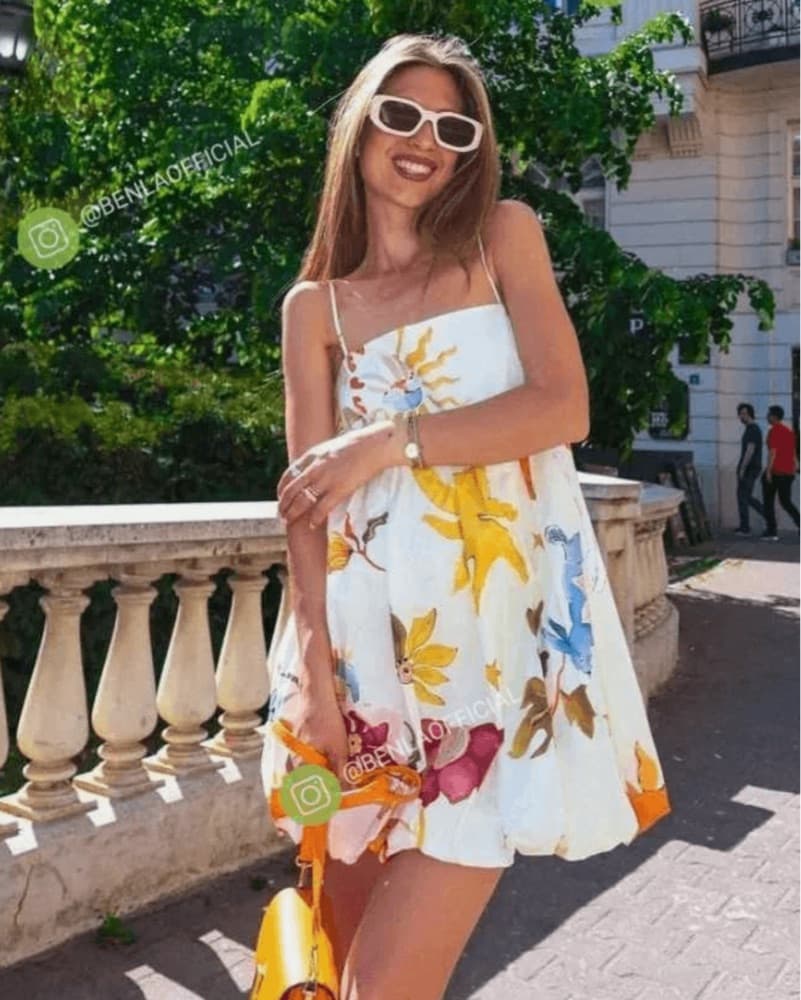 Whimsical Floral Bubble Dress - Image 1