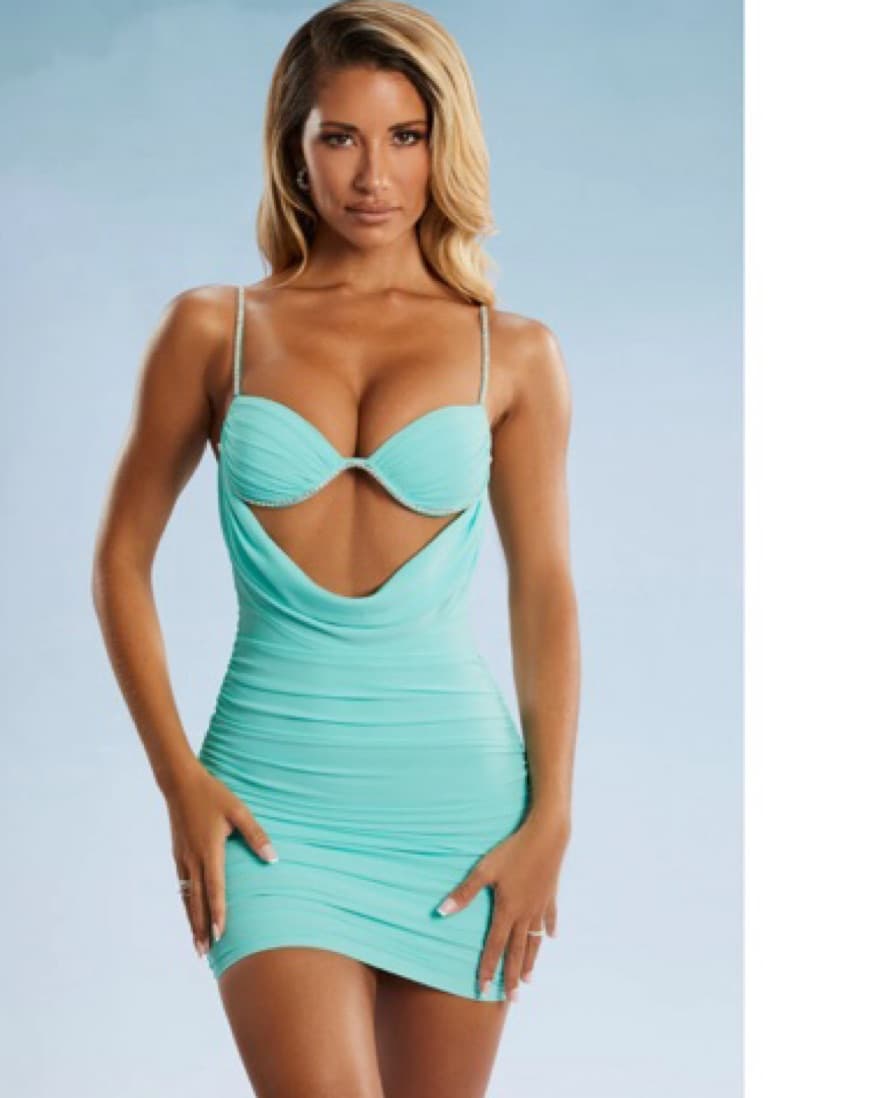 Cowl Neck Cut Out Mini Dress  - Image 3