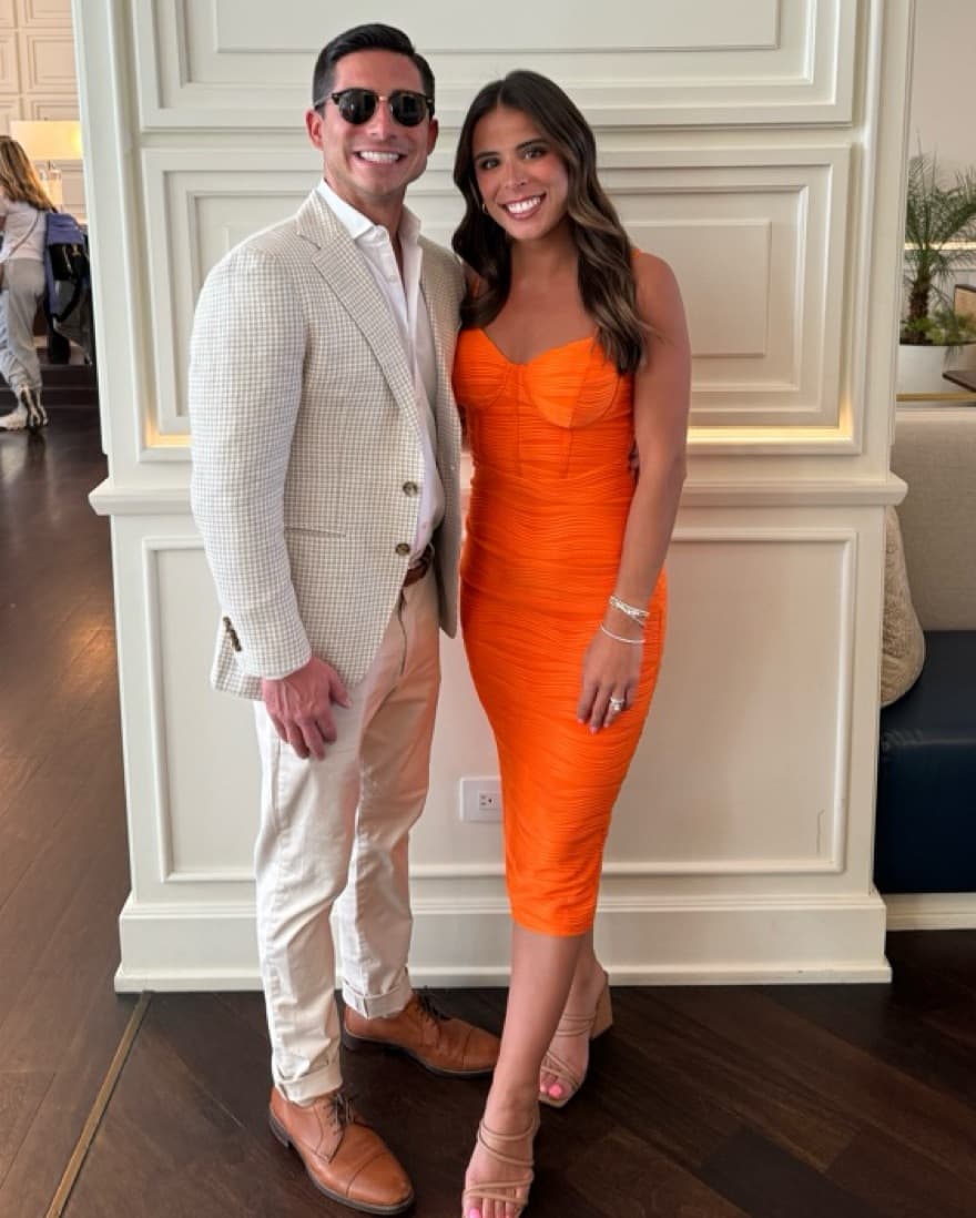 Lulu’s Orange Bustier Bodycon Midi - Image 1