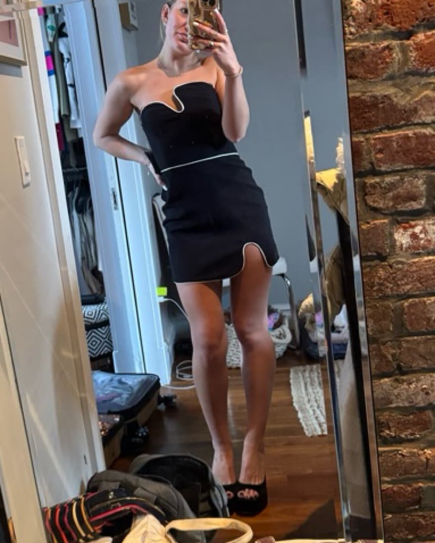 doen black mini dress Quinn - april50 Size:Size 14W and a grosgrain ribbon Bodycon Dress A Line