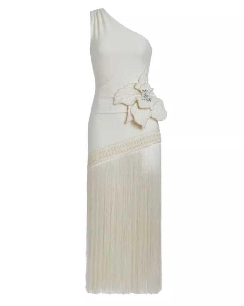 PatBo White Fringe Dress - Image 3