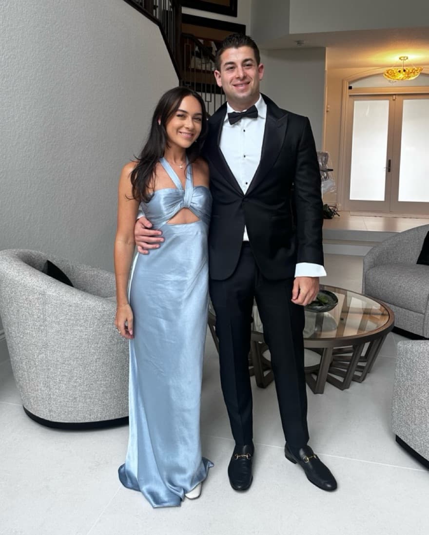 black and white cut out prom dress Elegant Spaghetti-Straps Long With Slit Crafted from sumptuous stretch Ronnie Dress L / Handblock Color:Light Blue (SkyBlue)
