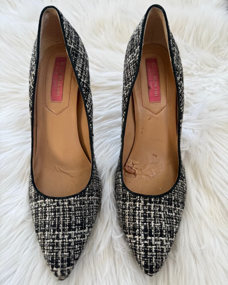 Isaac Mizrahi black and white tweed pump - Image 2