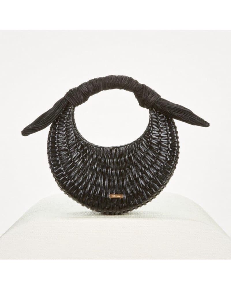 Cult Gaia Black Rattan Purse - Image 3