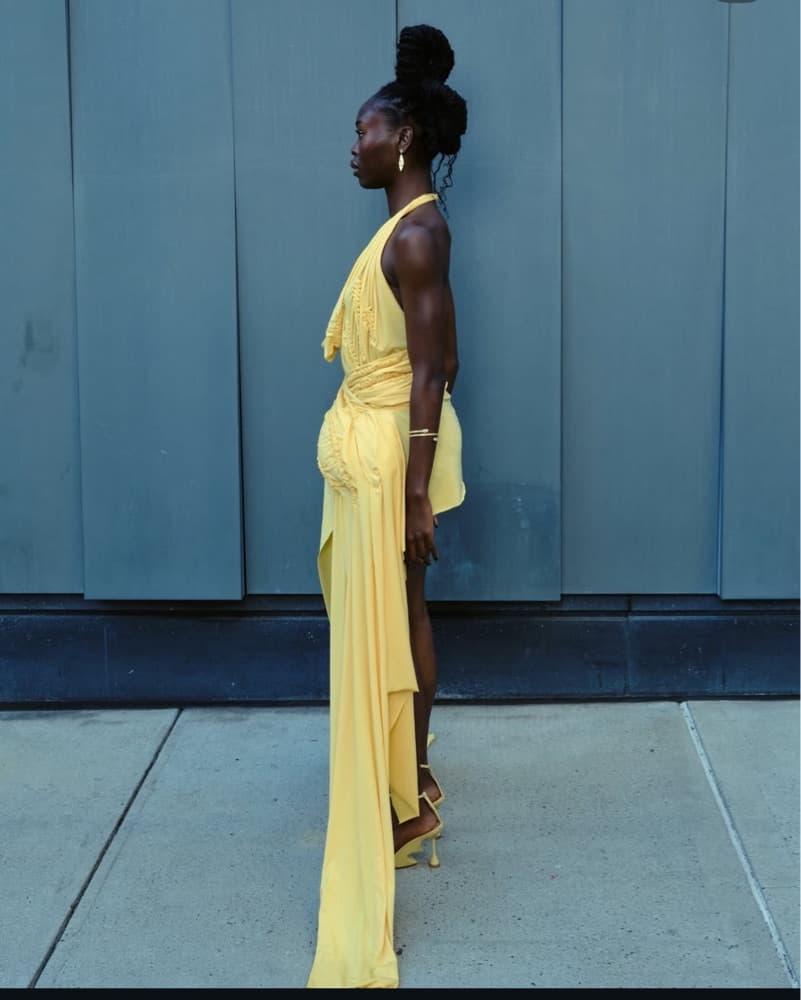 Yellow Halter Dress - Image 2