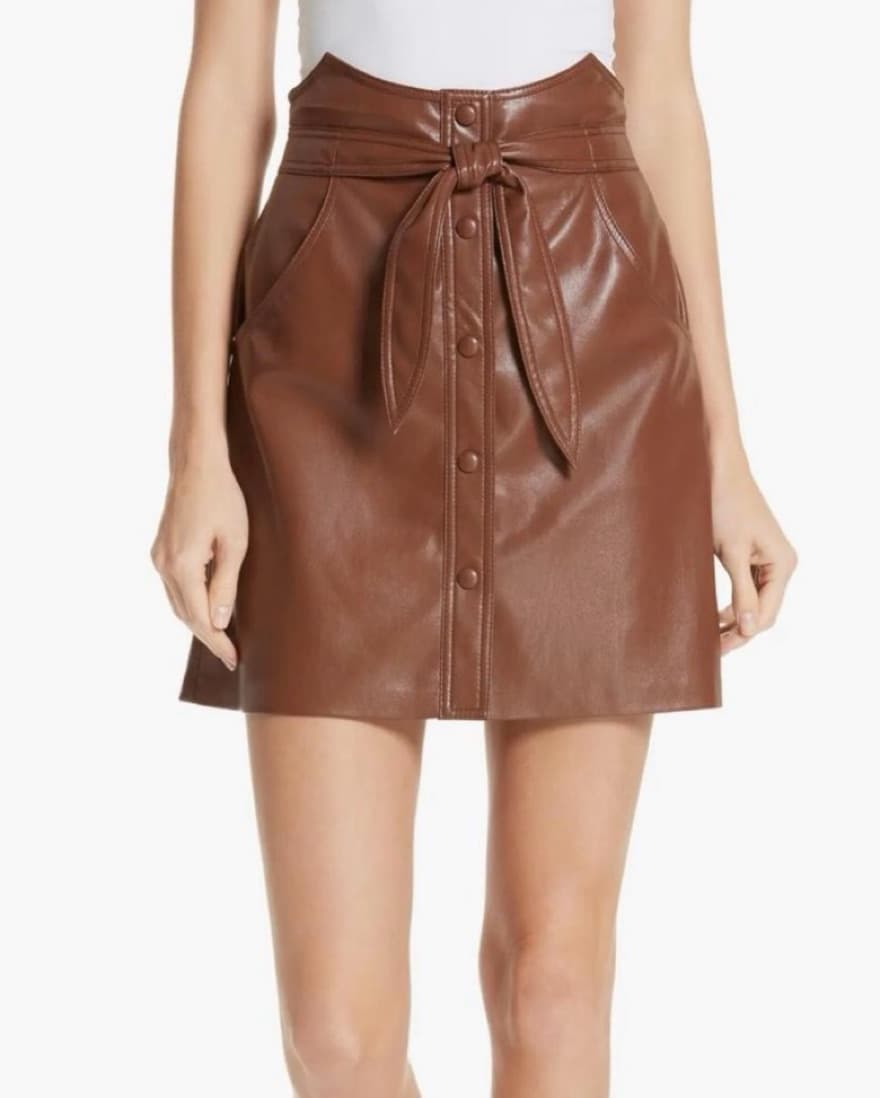 Nanunska Vegan Leather Skirt - Image 2