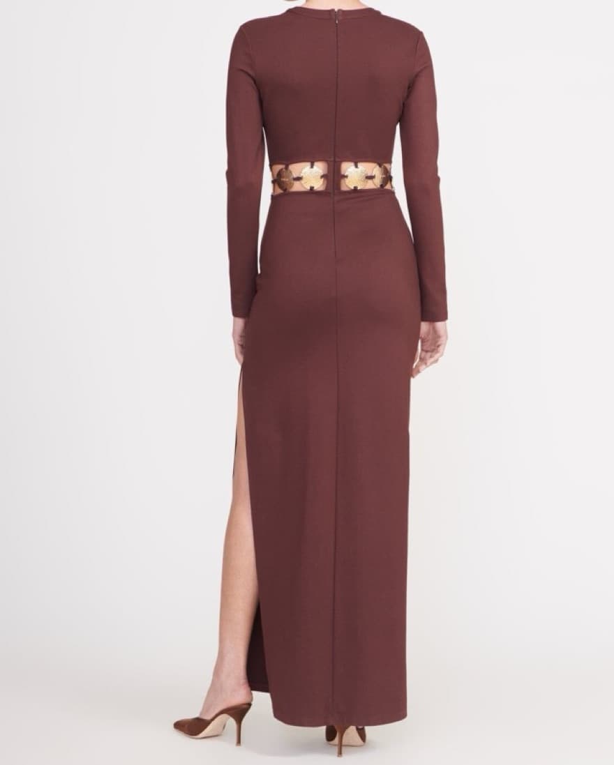 Staud Delphine Dress In Brown Size 0 - Image 2